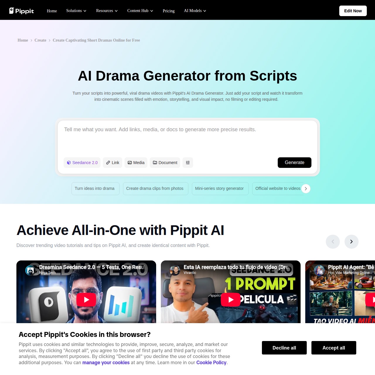 Pippit short dramas: ByteDance's template factory on multiple models